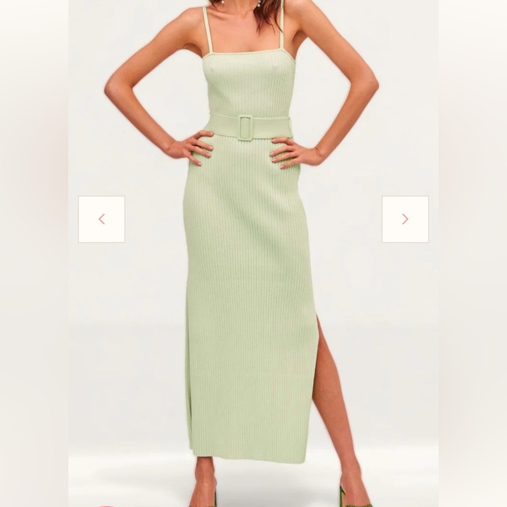 Finders Keepers Green Knit Dress